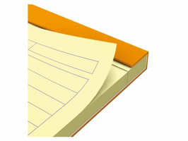 Cursusblok Oxford Orange Notepad A4+ lijn 4-gaats 160 pagina's 80gr oranje
