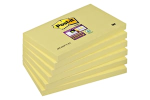Memoblok Post-it 655 Super Sticky 76x127mm geel