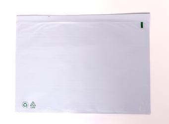 Zelfklevende Paklijst Enveloppen LDPE 60% Recycled, C4, 328x235, Transparant