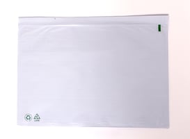 Zelfklevende Paklijst Enveloppen LDPE 60% Recycled, C4, 328x235, Transparant