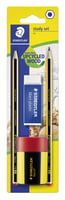 Potlood Staedtler Noris HB blister à 2 stuks met gum en slijper