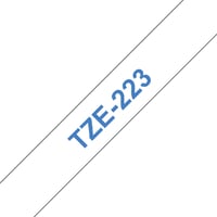 Tape P-Touch TZ-223 9mm blauw op wit