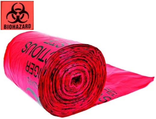 Afvalzak met biohazard logo