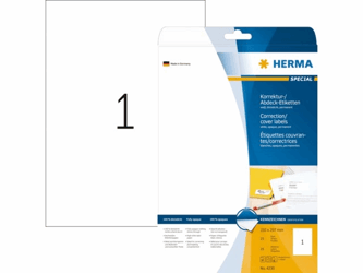 ETIKET HERMA 4230 CORRECTIE 210X297MM A4 25ST WIT artikel afbeelding