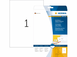 Etiket HERMA 4230 210x297mm A4 correctie wit 25stuks