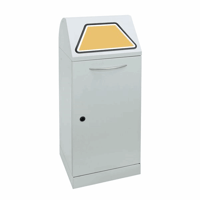 Systeemafvalbak voor kringloopmateriaal MODUL VARIO inhoud 75 l met afvalzakhouder, lichtgrijs