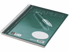 Staples Recycled collegeblok A4+, 23 gaats, gelijnd (pak 5 x 80 vel)