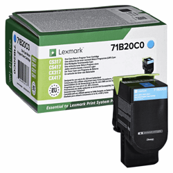 TONERCARTRIDGE LEXMARK 71B20C0 2.3K BLAUW artikel afbeelding