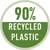 Tabblad Leitz Recycle A4 11-gaats 1-20 extra breed PP