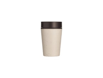 Drinkbeker circulaire 227ml crème zwart