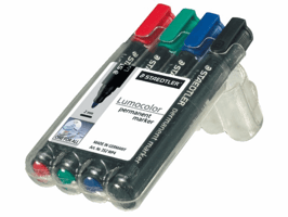 Viltstift Staedtler 352 rond assorti 2mm set à 4 stuks assorti