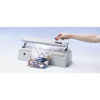 Folieseal-tafelapparaat MAGNETA industriële versie met voetpedaal lasnaad l x b = 420x5 mm