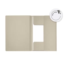 Dossiermap Secolor Tree-Free folio 3 kleppen 226gr grijs