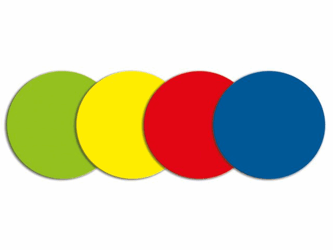 Symbool magnetisch cirkel 30mm geel/pk5 artikel afbeelding