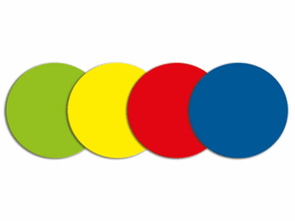Symbool magnetisch cirkel 30mm rood/pk5