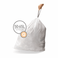 Simpelhuman afvalzakken met trekband, 50-65L, 64x83cm