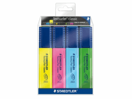 Markeerstift Staedtler 364 Textsurfer assorti 4 stuks