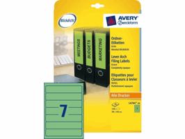 Rugetiket Avery Zweckform smal 38x192mm zelfklevend groen