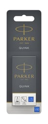 Inktpatroon Parker Quink uitwisbaar blauw blister à 10 stuks artikel afbeelding