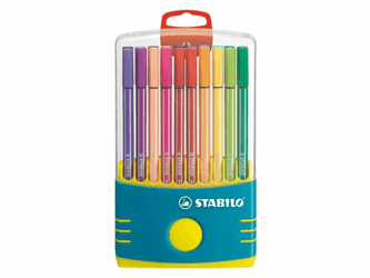 VILTSTIFT STABILO 68 BOX TURQUOISE 20ST ASS  artikel afbeelding