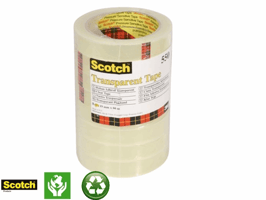 Plakband Scotch 550 19mmx66m transparant