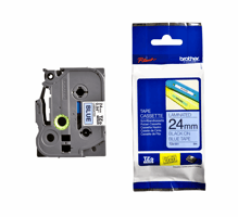 Brother TZe tape voor P-Touch 24 mm, zwart op blauw