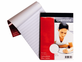 Schrijfblok Quantore A6 lijn 100vel 60 gr