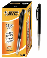 Balpen Bic M10 medium zwart