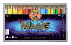 Kleurpotloden Koh-i-Noor Jumbo Magic doos 24 kleuren