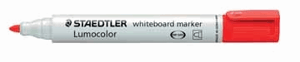 Viltstift Staedtler Lumocolor 351 whiteboard rond rood 2mm
