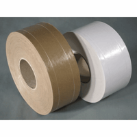 Natplakband 3-voudig met draad versterkt, bandlengte 200 m bruin, 70 mm breed, VE = 12 rollen