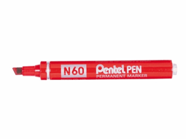 VILTSTIFT PENTEL N60 SCHUIN 1.2-6MM ROOD  artikel afbeelding