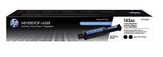 TONER HP HP 143A NAVULLING  W1143AD 2x zwart artikel afbeelding