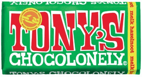 TONY'S CHOCOLONELY MELK HAZELNOOT 180GR artikel afbeelding