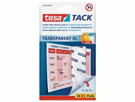 tesa® TACK® dubbelzijdige kleefpads transparant 59404 (pak 36 stuks)