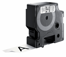 Dymo D1 labeltape 24mmx7m zwart op wit 53713