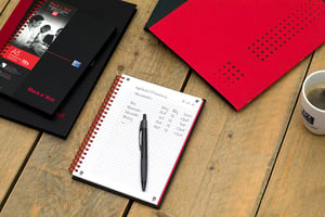 Spiraalblok Oxford Black n' Red A5 lijn 140 pagina's 80gr
