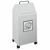 Afvalbak voor kringloopmateriaal inhoud 45 l, b x h x d = 320x710x310 mm, verrijdbaar plaatstaal, grijs RAL 7035