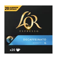 Koffiecups Douwe Egberts L'Or Espresso Decaffeinato 20 stuks