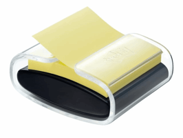 Memoblokdispenser Pro tbv Post-it Z-Notes 76x76mm incl notes transparant zwart