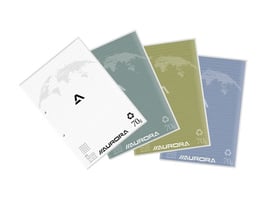 AURORA Splendid Cursusblok A4, Gerecycled, Geruit 5 mm, 2-Gaats, 70 g/m², 100 vel (pak 10 x 100 vel)