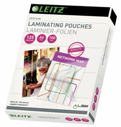LAMINEERHOES LEITZ A6 2X125MICRON EVA artikel afbeelding