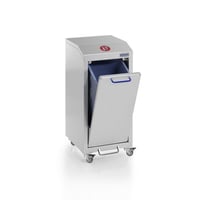 Aluminium afvalbak voor kringloopmateriaal G®-COLLECT inhoud 1x45 l zilverkleurig