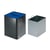Papierverzamelaar, DSGVO-conform h x b x d = 420x320x320 mm antiek zilver/blauw