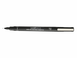 Fineliner Uni-ball Pin 0.2mm zwart