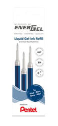 Gelschrijvervulling Pentel LR7 Energel 0.4mm blauw set à 3 stuks