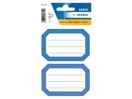 Etiket HERMA 5714 82x55mm schrift blauwe rand 12 stuks