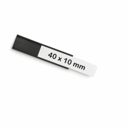 magnetoflex® U-vormig profiel, VE = 30 stuks, h x b = 10x40 mm, zwart