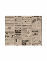 Vetvrij wikkelpapier bruin krant 31x38cm artikel afbeelding