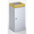 Afvalbakken voor kringloopmateriaal met tuimeldeksel apart, inhoud 70 l dekselkleur geel / blank aluminiumkleurig